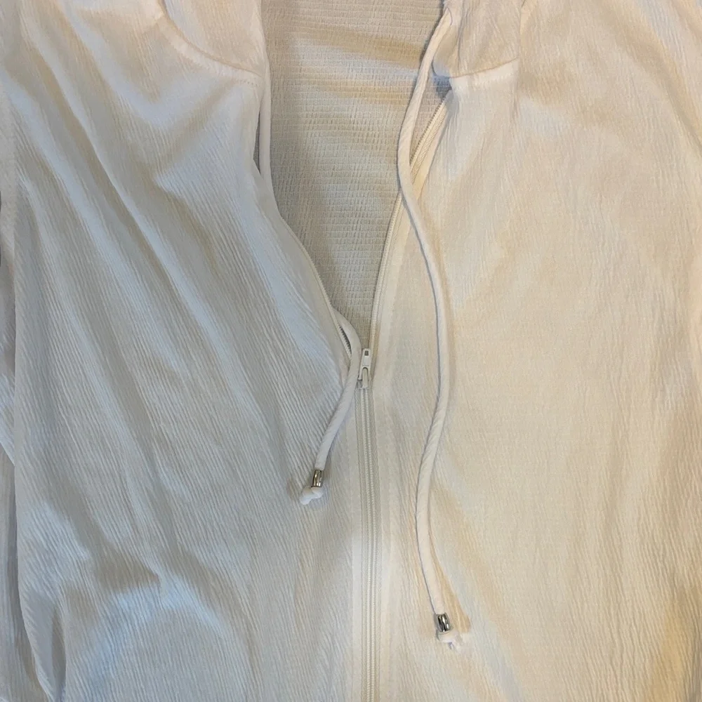 White Hooded Swim Coverup - Picture 3 of 5